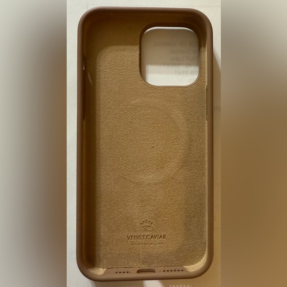 Velvet Caviar Brand Silicone iPhone 14 Pro Max Phone Case Brown in Color. - Picture 4 of 4